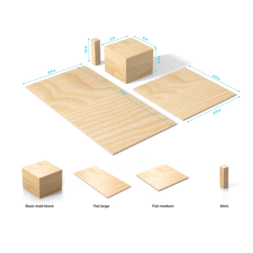 Natural Wood Building Blocks