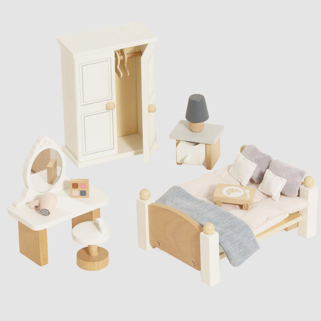 Wooden Dollhouse Bedroom Furniture