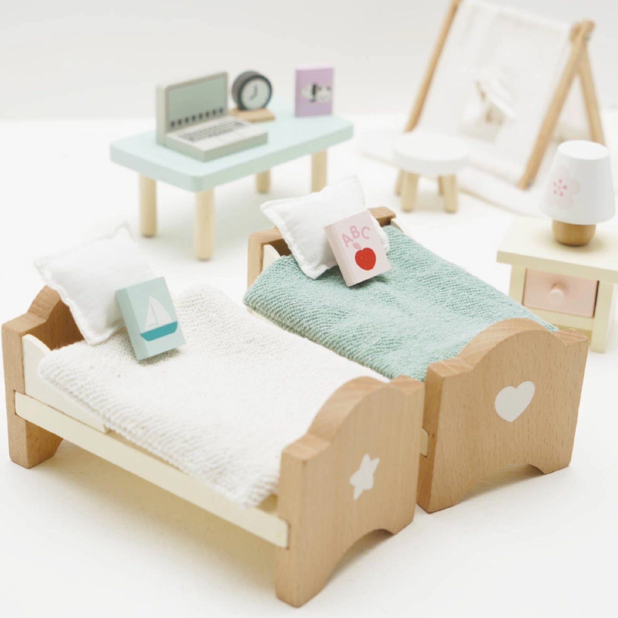 Wooden Dollhouse Kids Bedroom Furniture