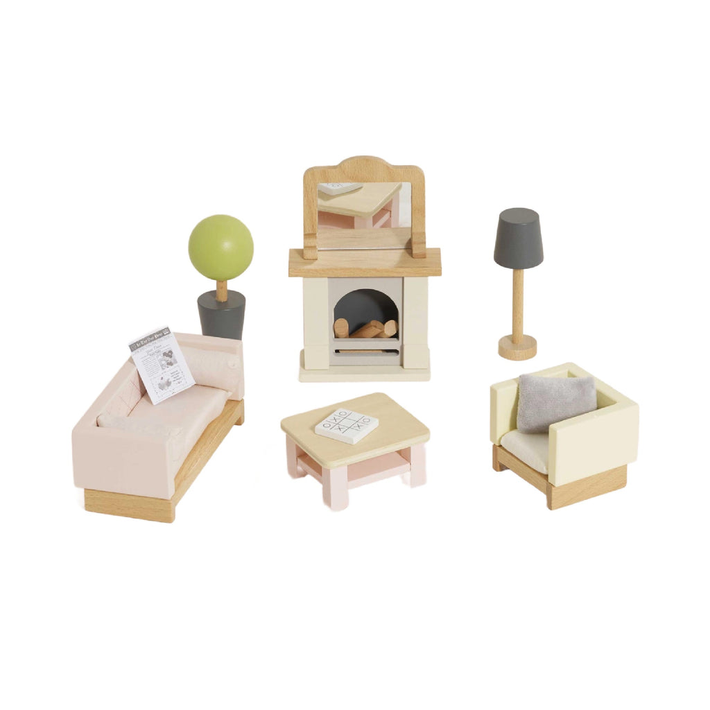 Wooden Dollhouse Living Room Furniture