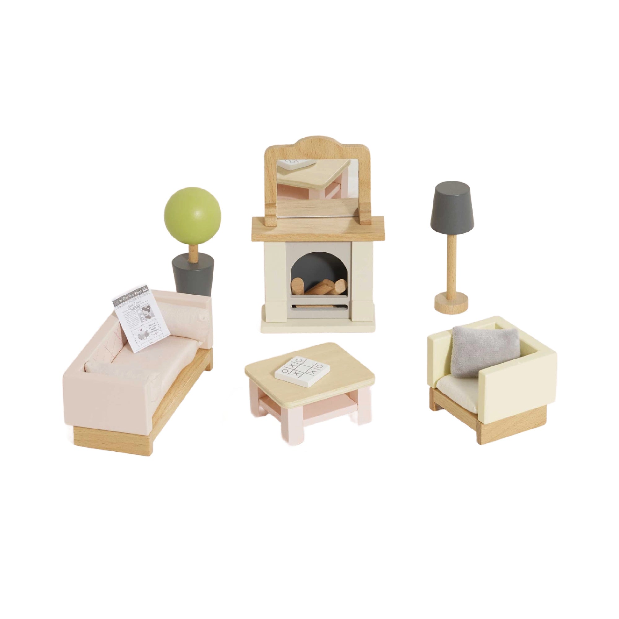 Wooden Dollhouse Living Room Furniture