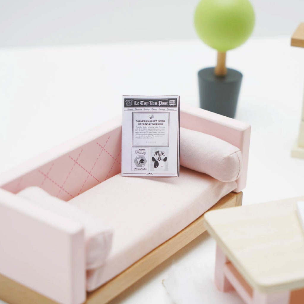 Wooden Dollhouse Living Room Furniture