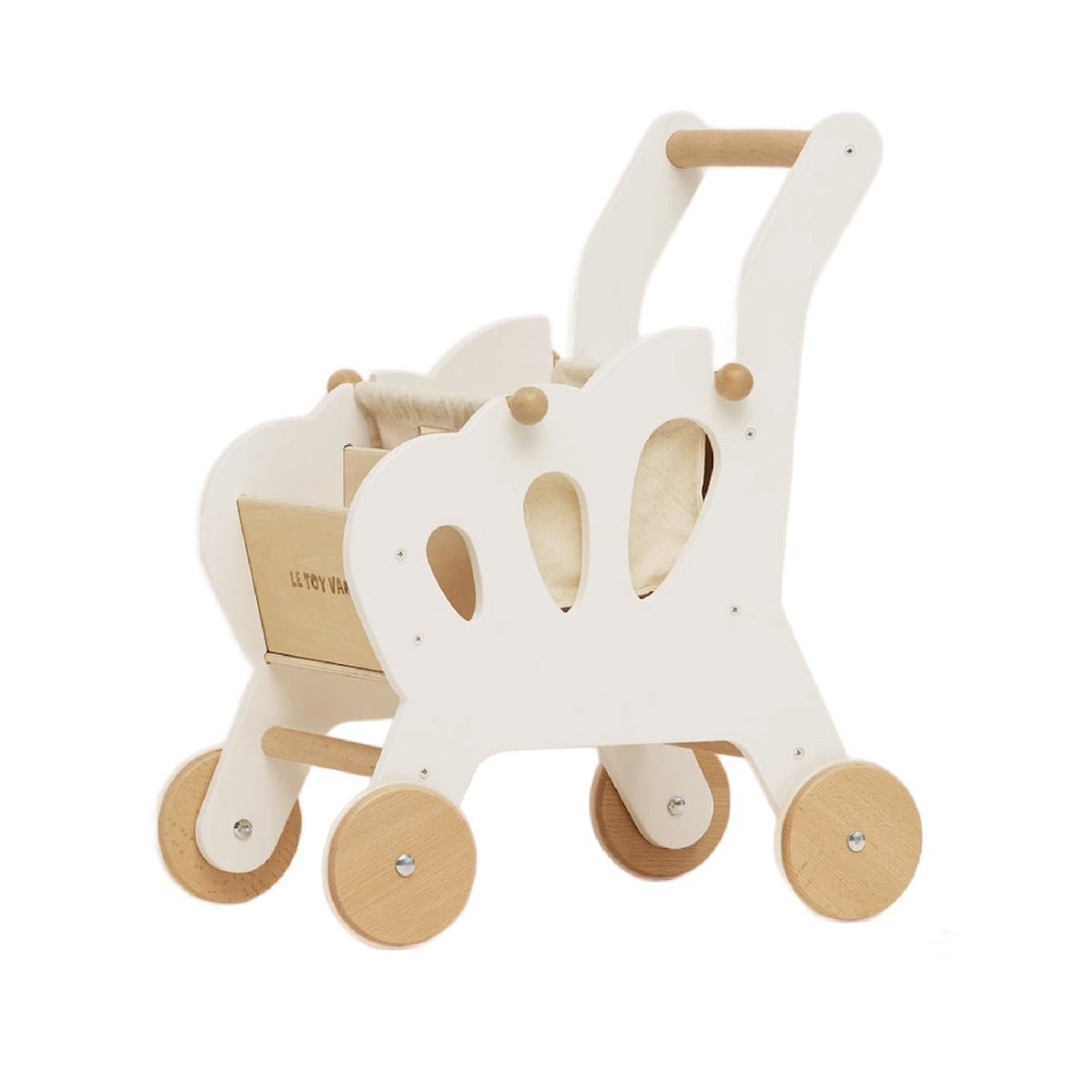 Wooden Shopping Cart & Bag