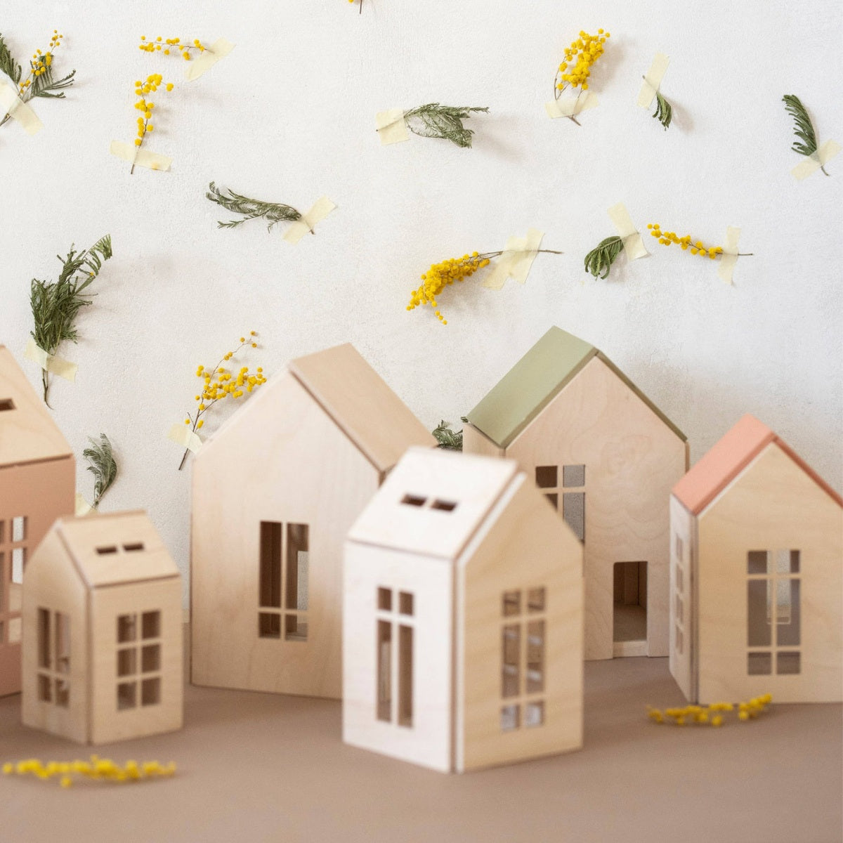 Magnetic Natural Wooden Dollhouse