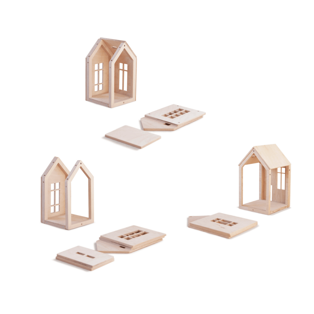 Magnetic Natural Wooden Dollhouse