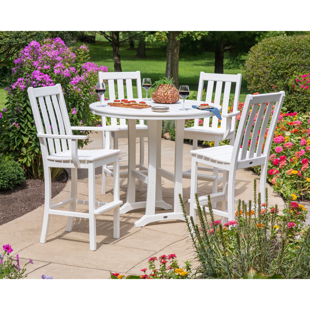 Vineyard 5-Piece Nautical Trestle Bar Set