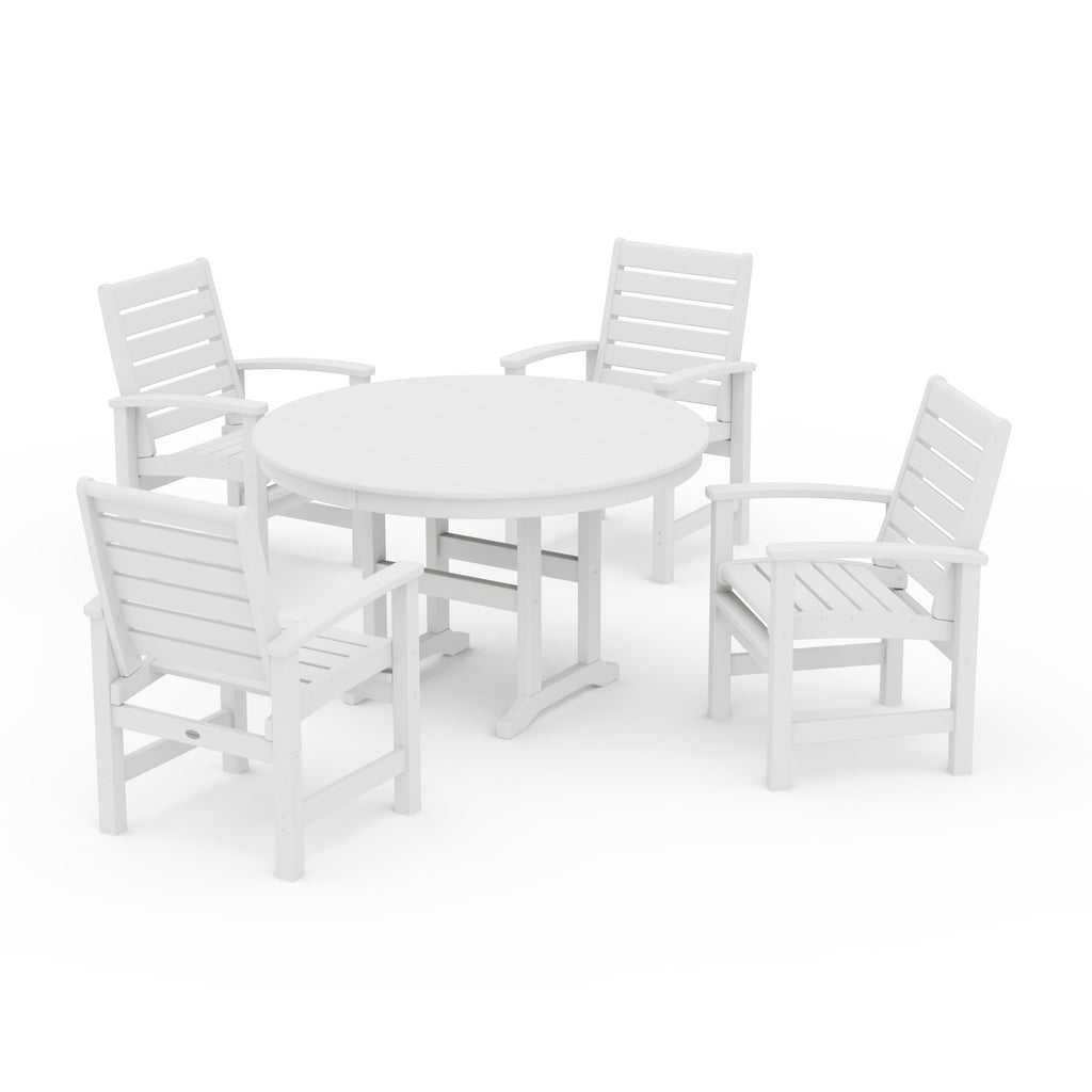 Signature 5-Piece Round Farmhouse Dining Set