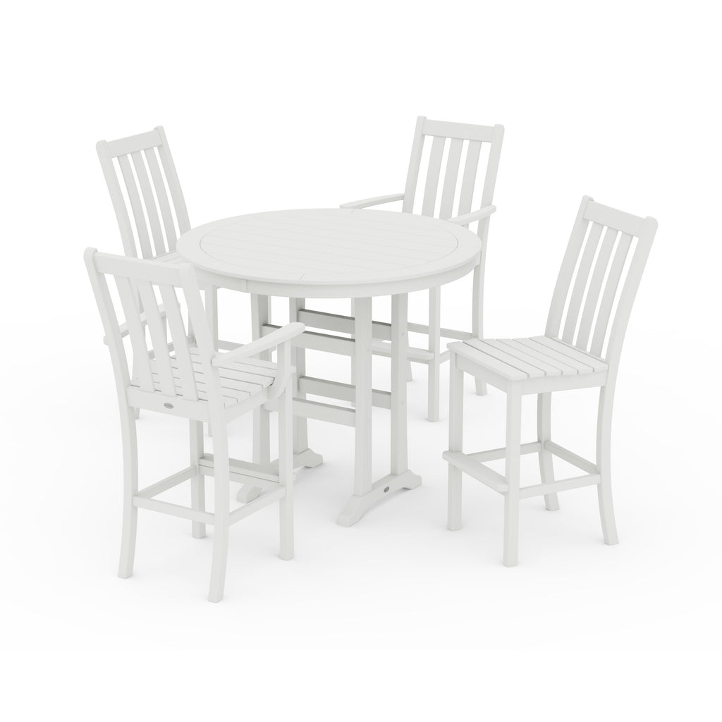 Vineyard 5-Piece Nautical Trestle Bar Set