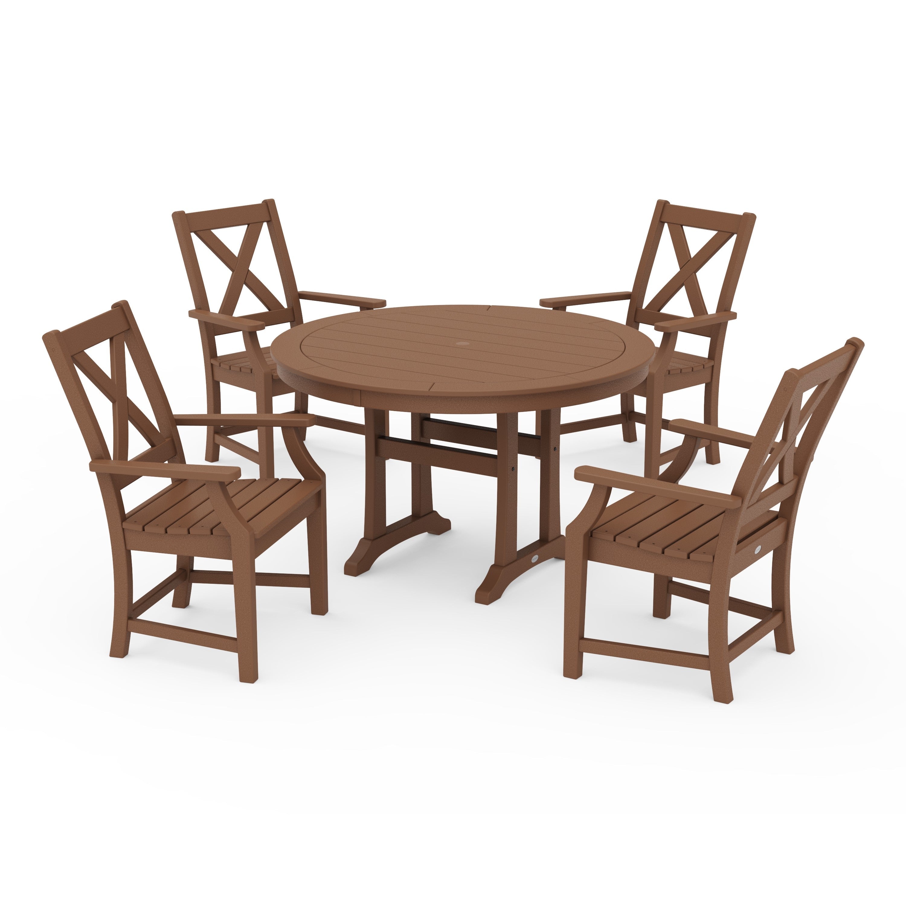 Braxton 5-Piece Nautical Trestle Arm Chair Dining Set
