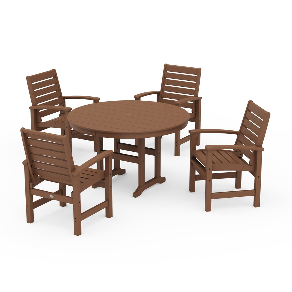Signature 5-Piece Round Farmhouse Dining Set