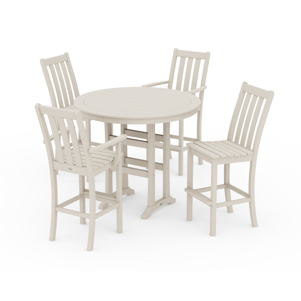 Vineyard 5-Piece Nautical Trestle Bar Set