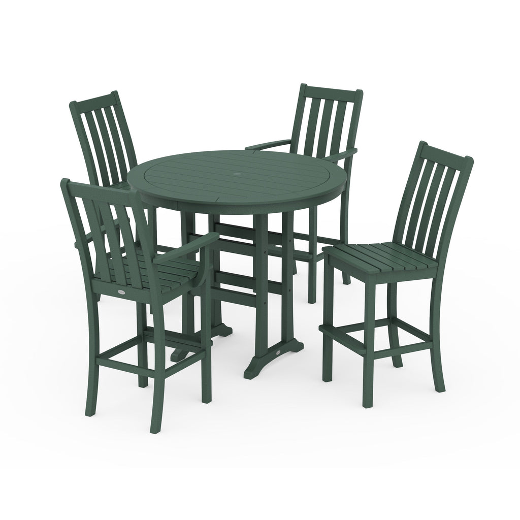 Vineyard 5-Piece Nautical Trestle Bar Set