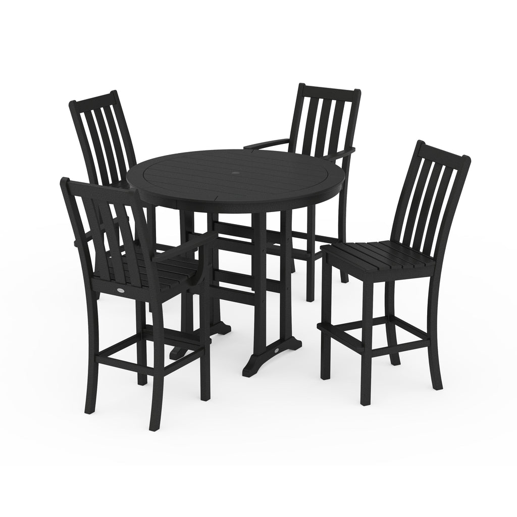 Vineyard 5-Piece Nautical Trestle Bar Set