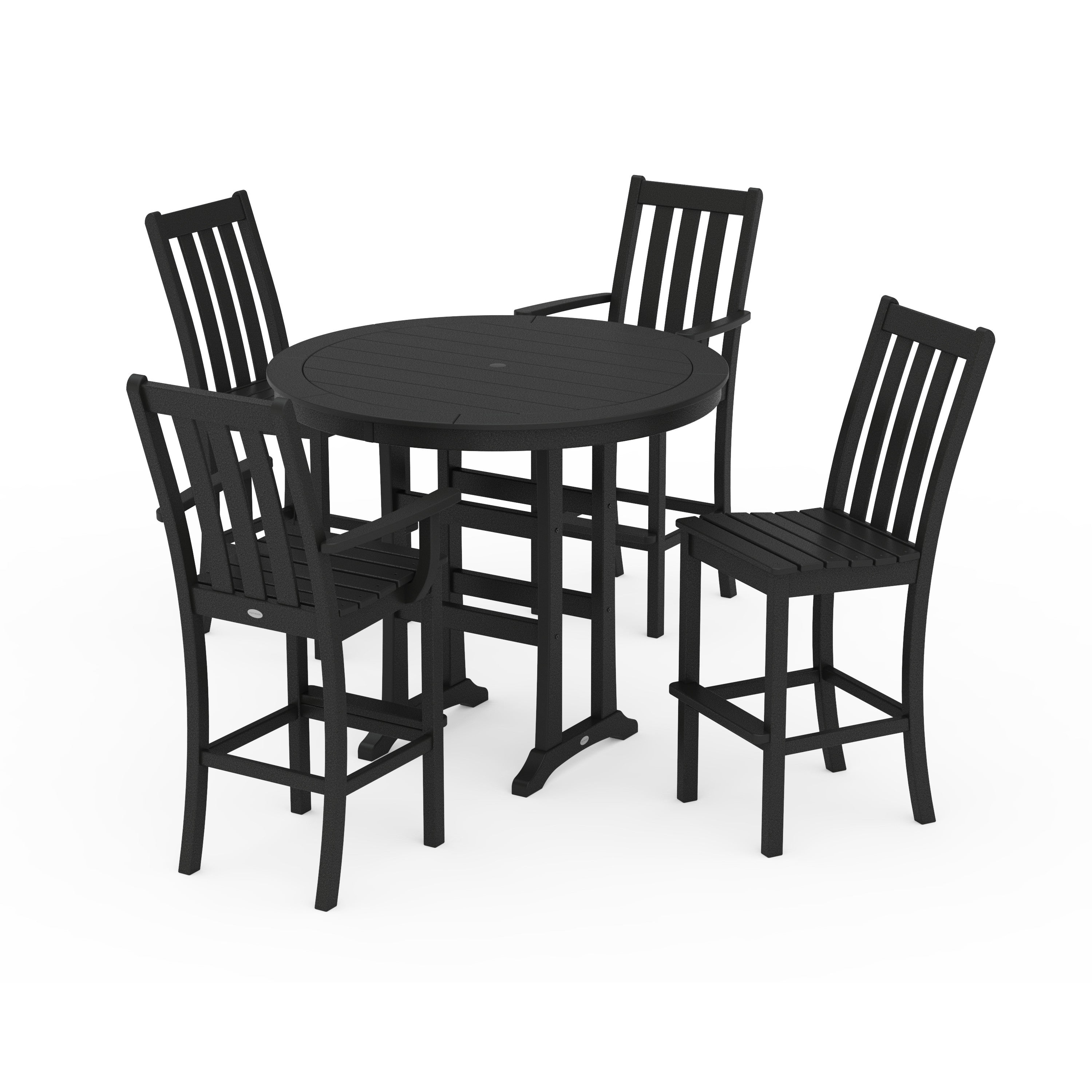 Vineyard 5-Piece Nautical Trestle Bar Set