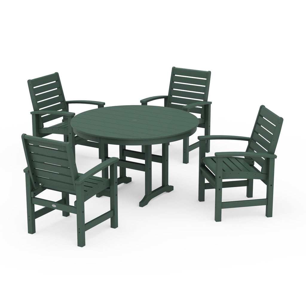 Signature 5-Piece Round Farmhouse Dining Set